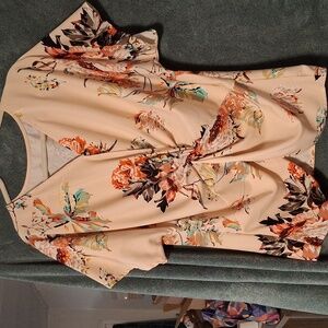 Floral Beige Women's Blouse
